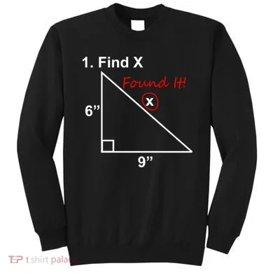 Find X Found It Funny Math School Sweatshirt