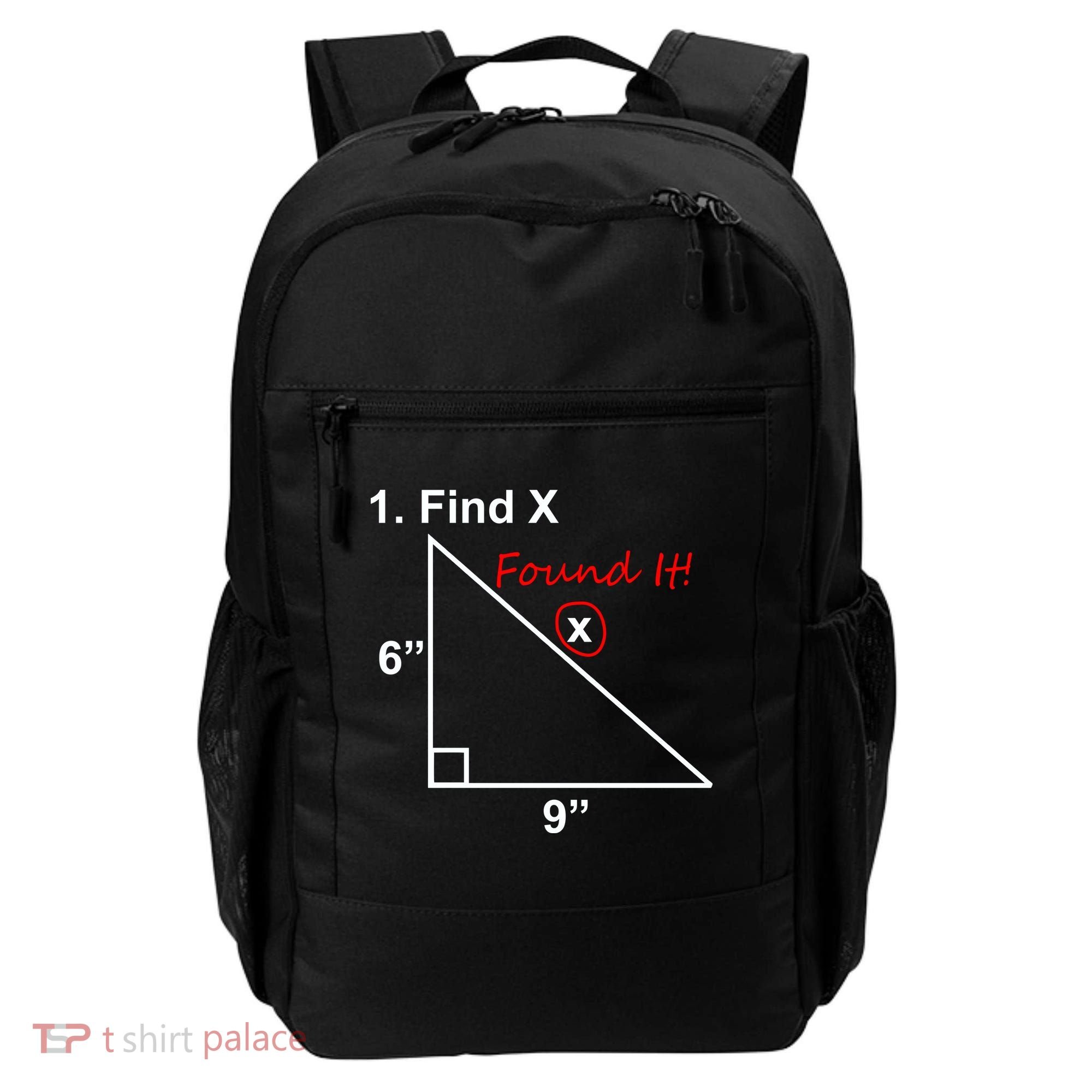 Find X Found It Funny Math School Backpack