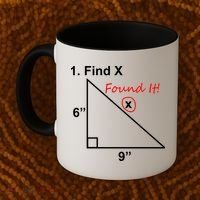 Find X Found It Funny Math School Coffee Mug thumb 2