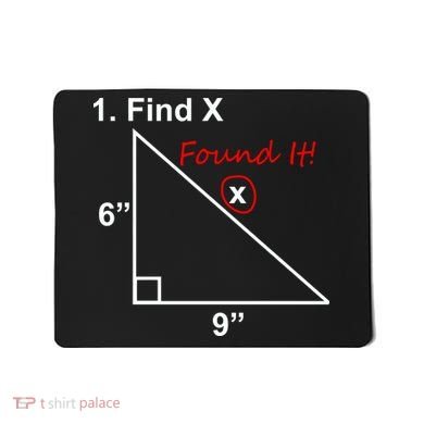 Find X Found It Funny Math School Mousepad