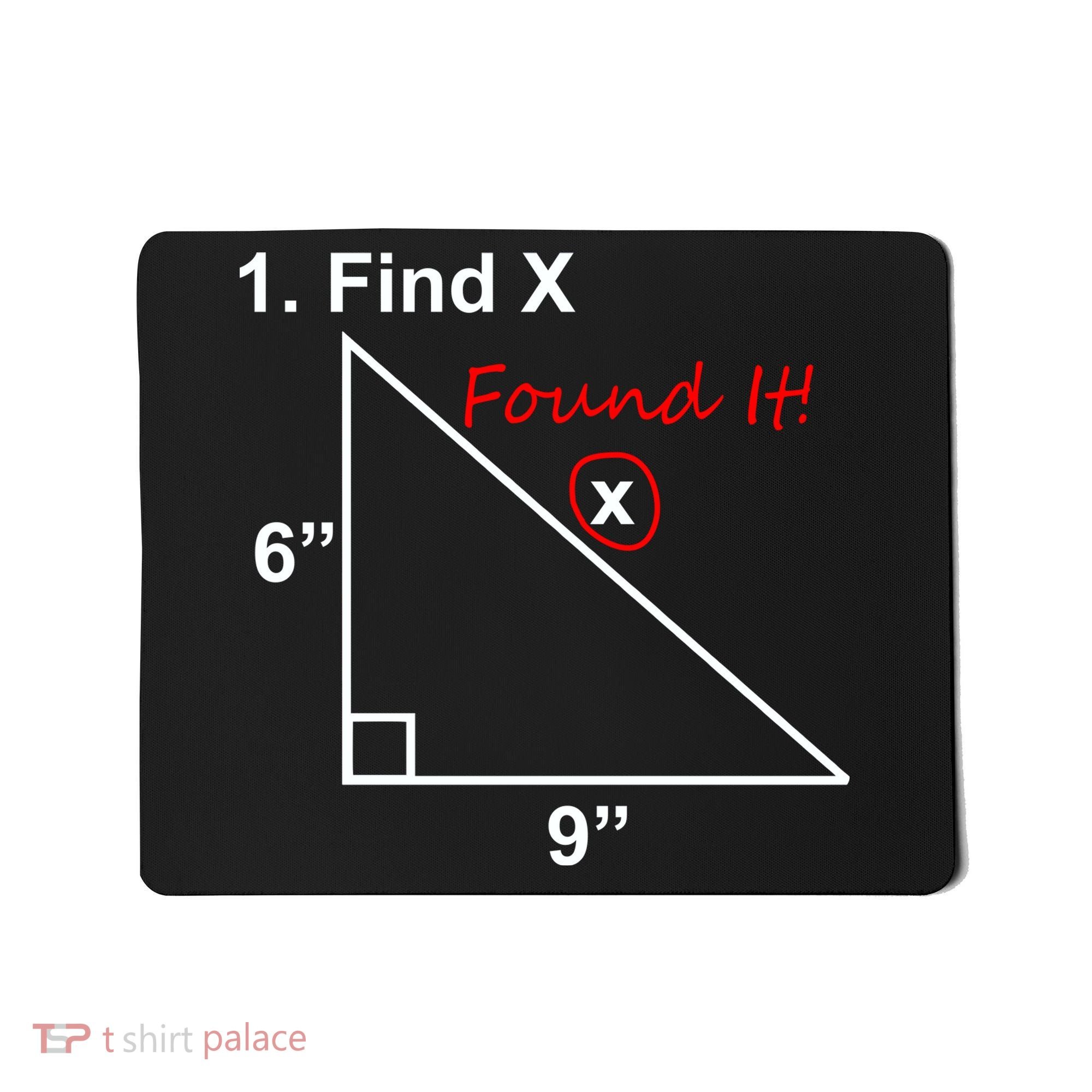 Find X Found It Funny Math School Mousepad