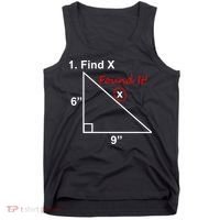 Find X Found It Funny Math School Tank Top thumb 0