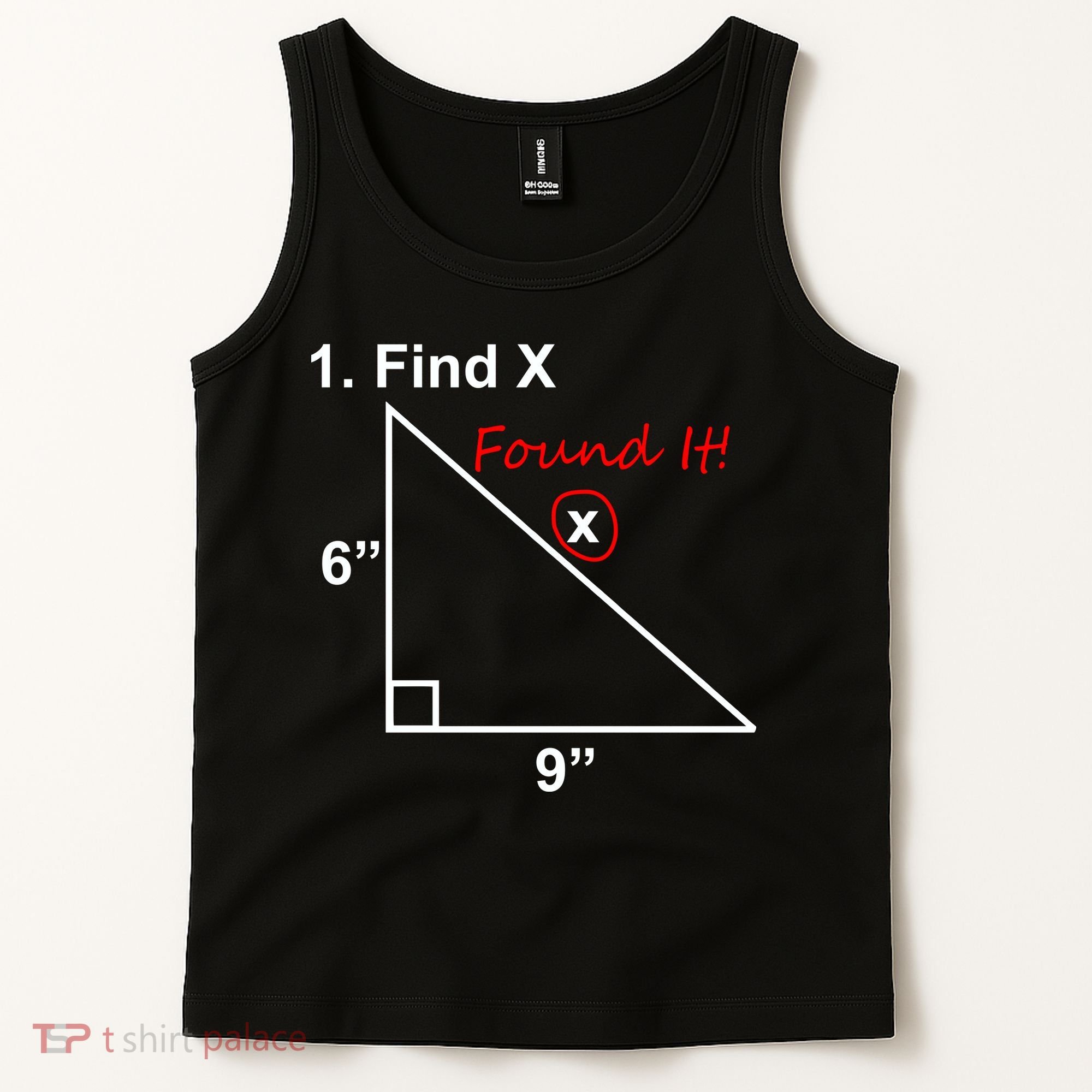 Find X Found It Funny Math School Tank Top