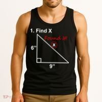 Find X Found It Funny Math School Tank Top thumb 3