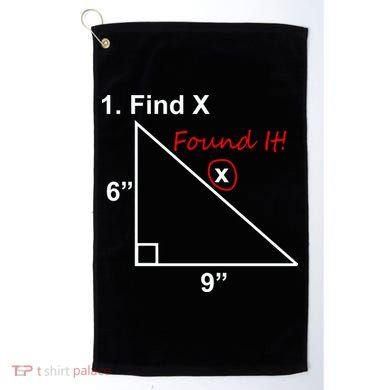 Find X Found It Funny Math School Golf Towel