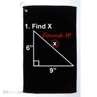 Find X Found It Funny Math School Golf Towel thumb 0