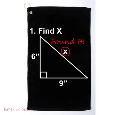 Find X Found It Funny Math School Golf Towel