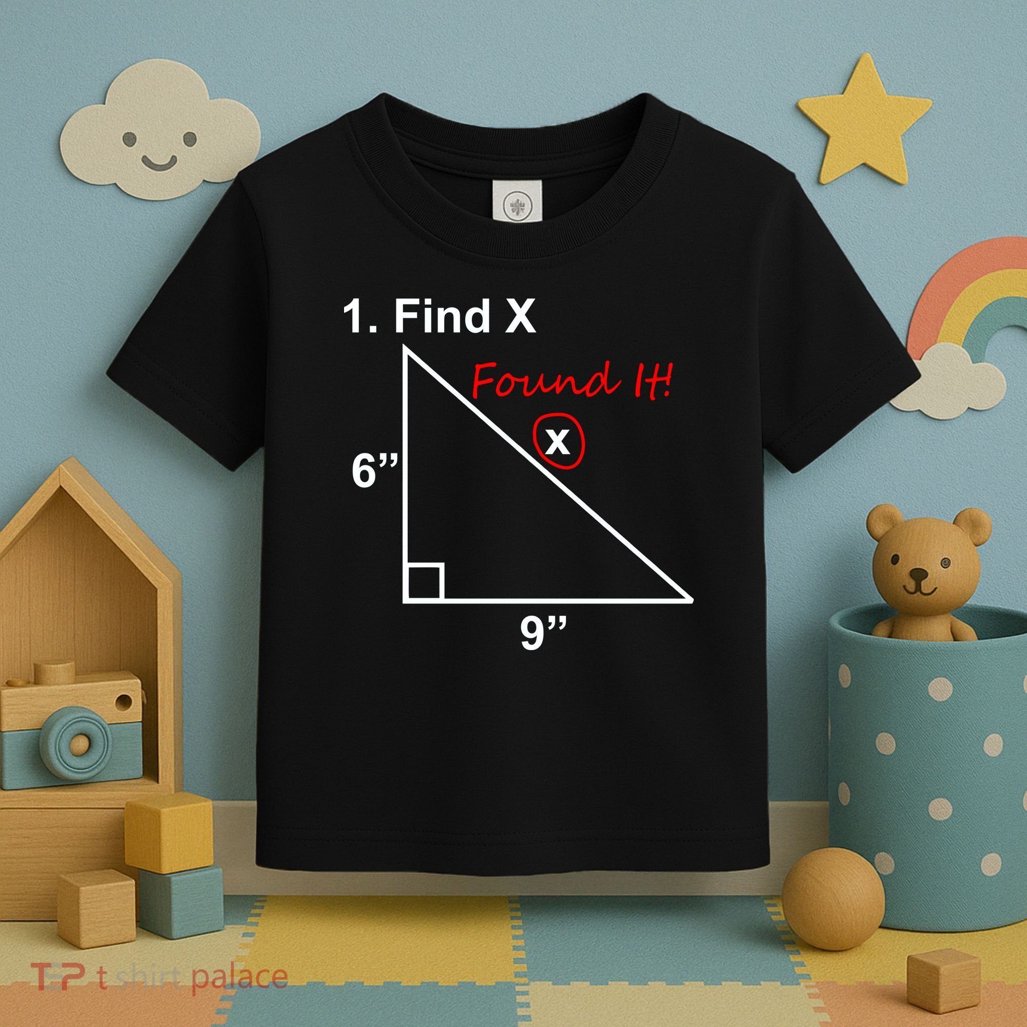 Find X Found It Funny Math School Toddler T-Shirt