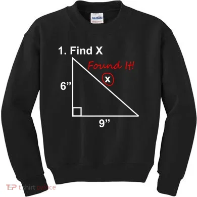 Find X Found It Funny Math School Kids Sweatshirt