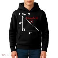 Find X Found It Funny Math School Kids Hoodie thumb 4