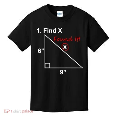 Find X Found It Funny Math School Kids T-Shirt