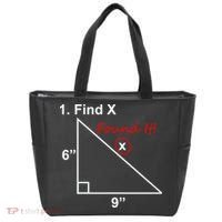 Find X Found It Funny Math School Tote Bag thumb 0