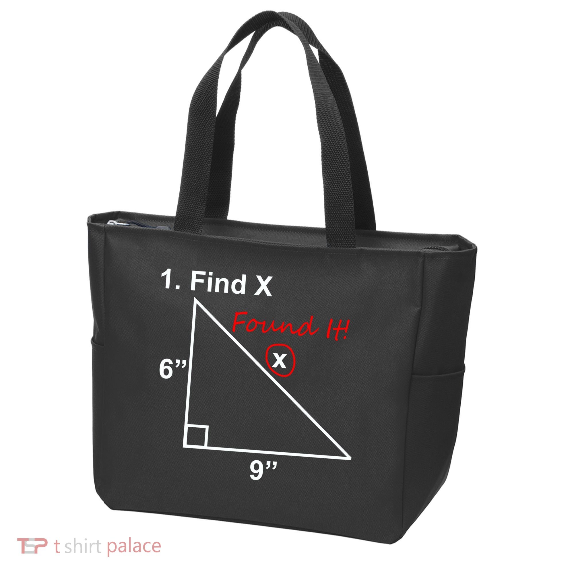 Find X Found It Funny Math School Tote Bag