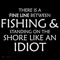 Fine Line Between Fishing And Idiots Backpack thumb 2