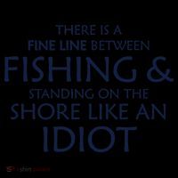 Fine Line Between Fishing And Idiots Coffee Mug thumb 5