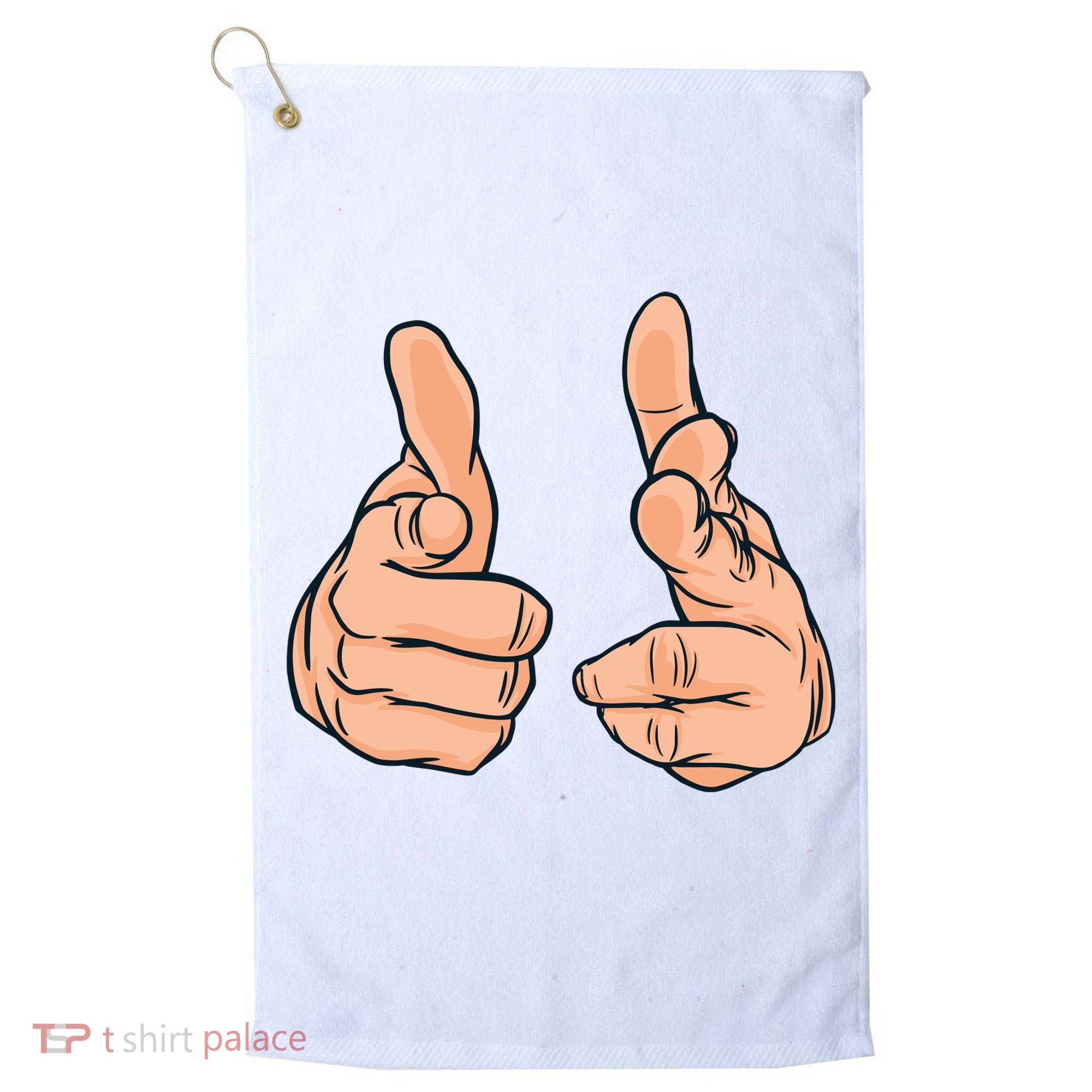 Finger Guns Golf Towel