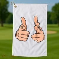 Finger Guns Golf Towel thumb 1
