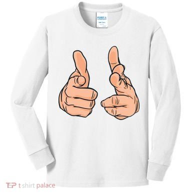 Finger Guns Kids Long Sleeve Shirt