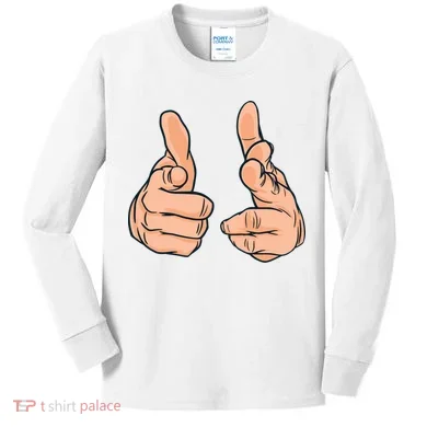 Finger Guns Kids Long Sleeve Shirt