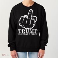 Finger Trump U Son of a B Women's Sweatshirt thumb 0