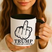 Finger Trump U Son of a B Coffee Mug thumb 3