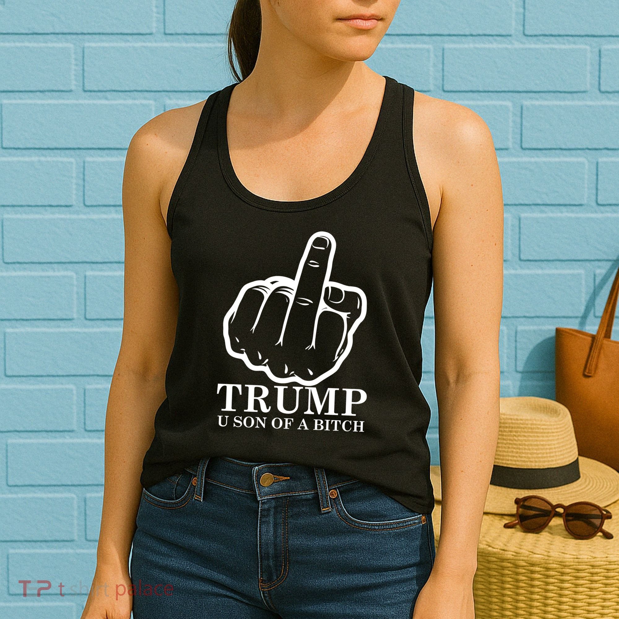 Finger Trump U Son of a B Women's Tank Top