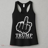 Finger Trump U Son of a B Women's Tank Top thumb 3
