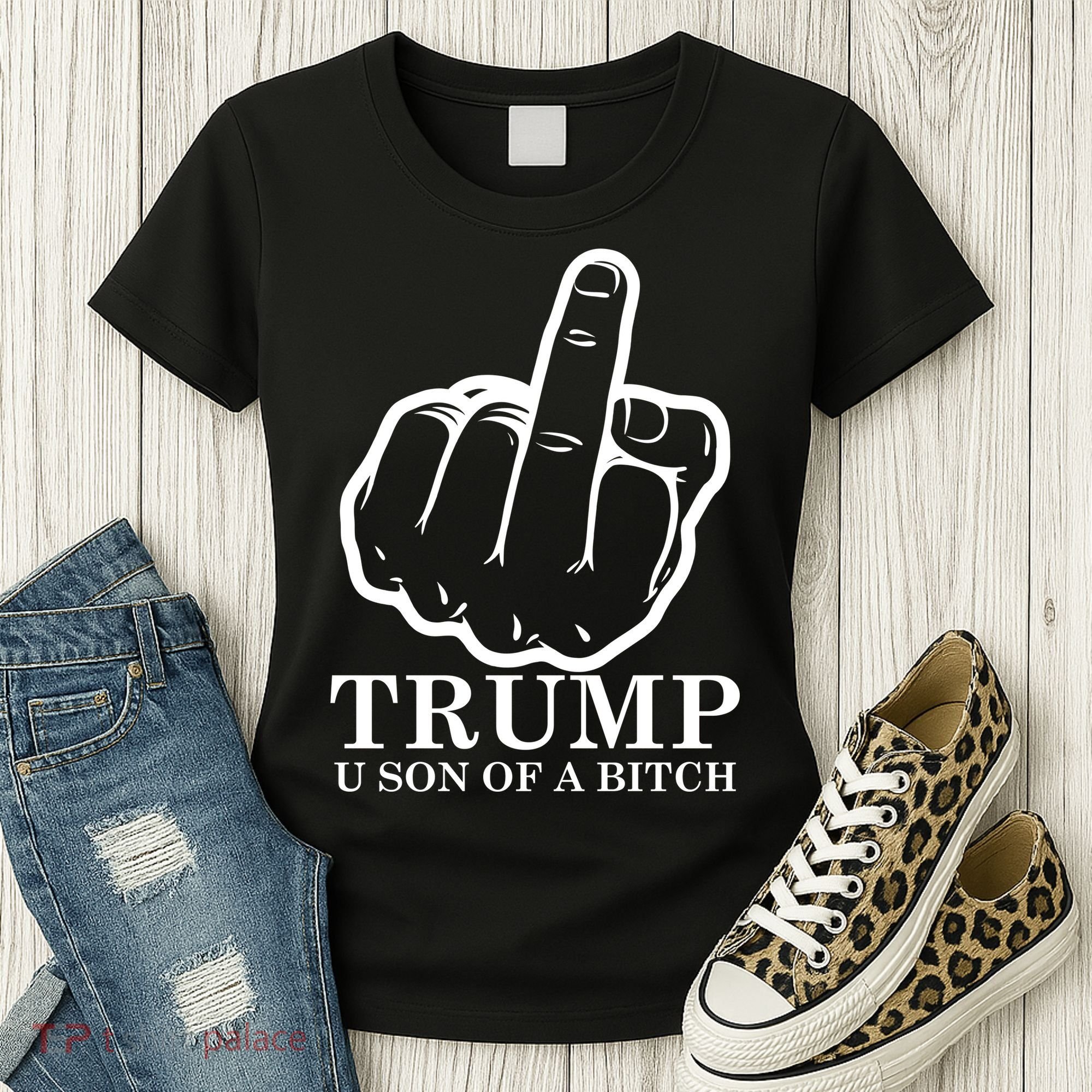 Finger Trump U Son of a B Women's T-Shirt