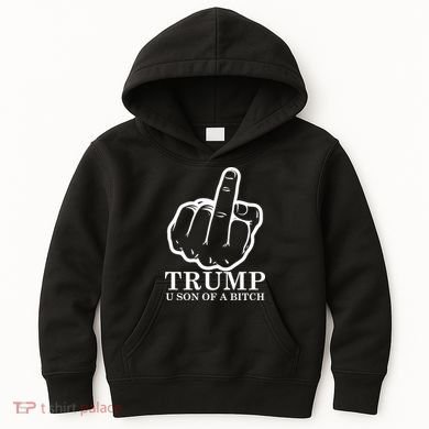 Finger Trump U Son of a B Kids Hoodie