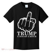 Finger Trump U Son of a B Kids T-Shirt thumb 0