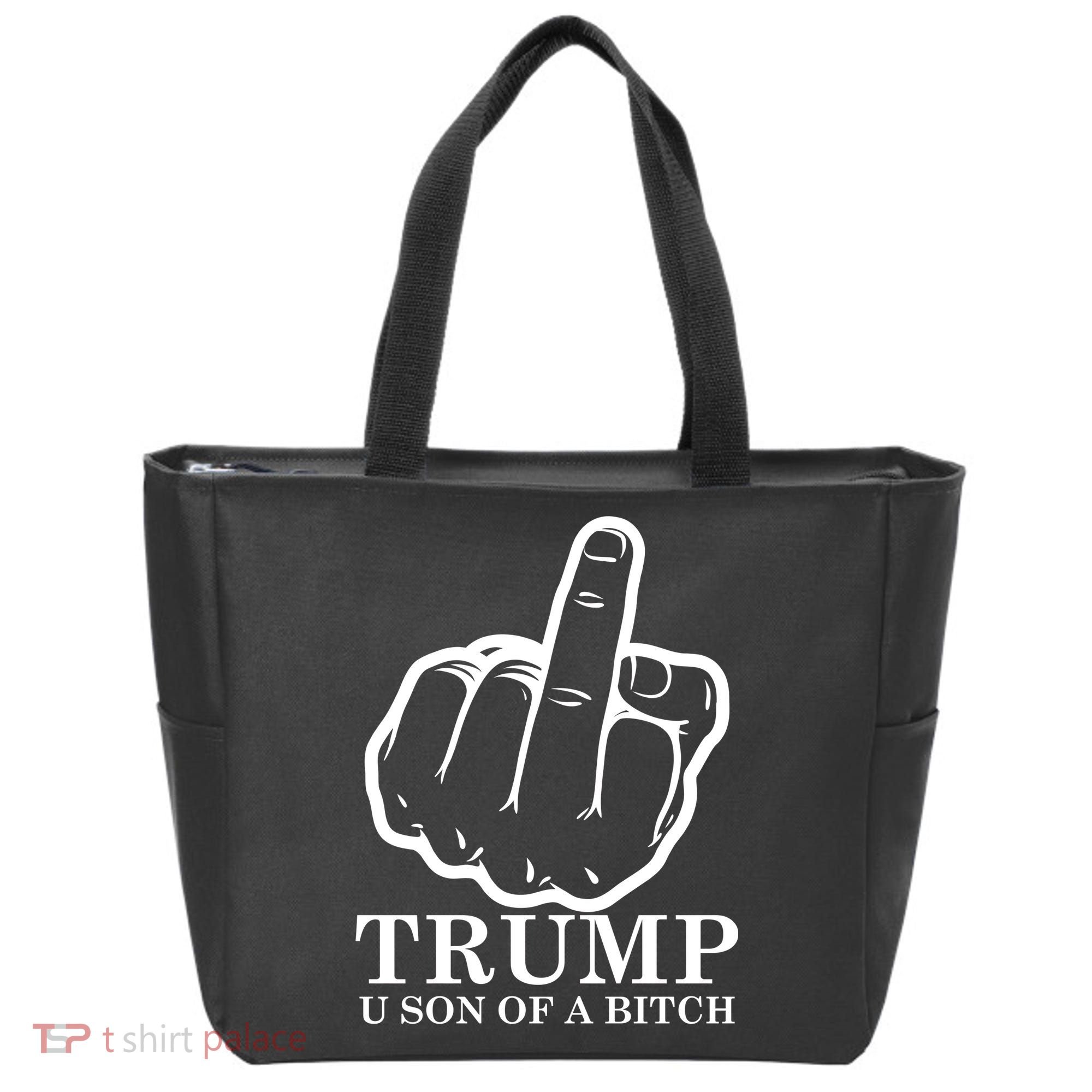Finger Trump U Son of a B Tote Bag