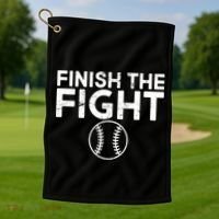 Finish The Fight Washington Baseball Golf Towel thumb 1