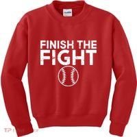 Finish The Fight Washington Baseball Kids Sweatshirt thumb 0