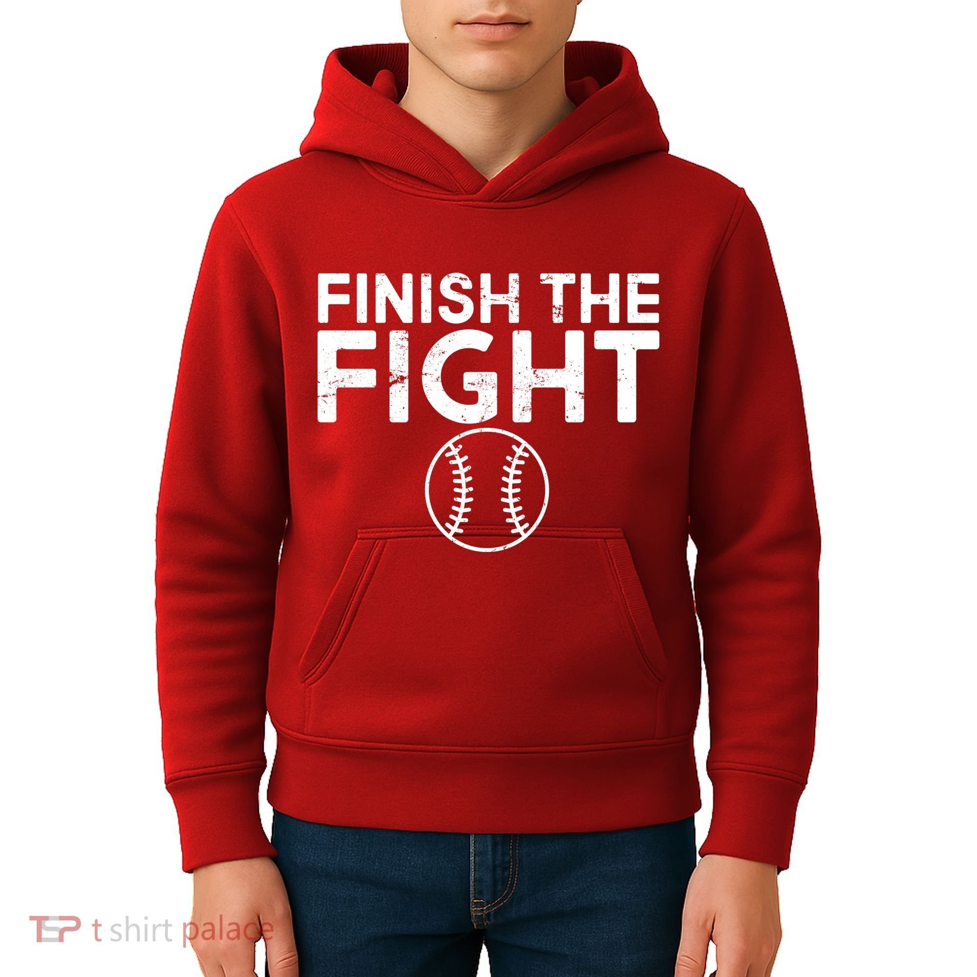 Finish The Fight Washington Baseball Kids Hoodie