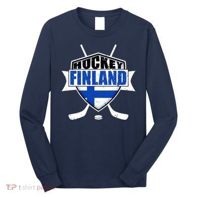 Finland Hockey Team Shield Long Sleeve Shirt