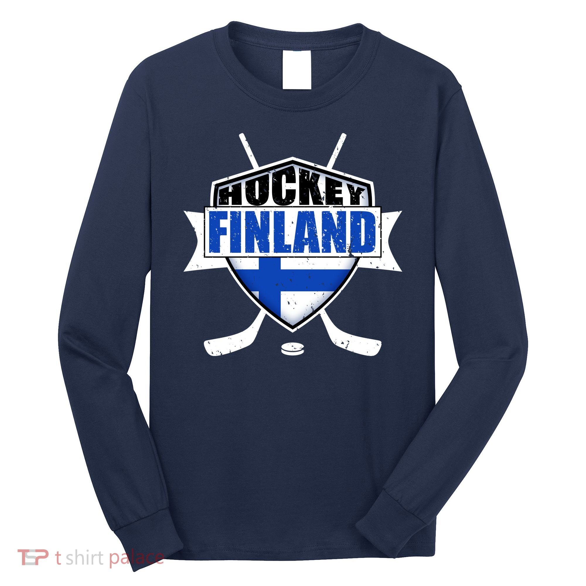Finland Hockey Team Shield Long Sleeve Shirt
