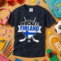 Finland Hockey Team Shield Kids T-Shirt thumb 3