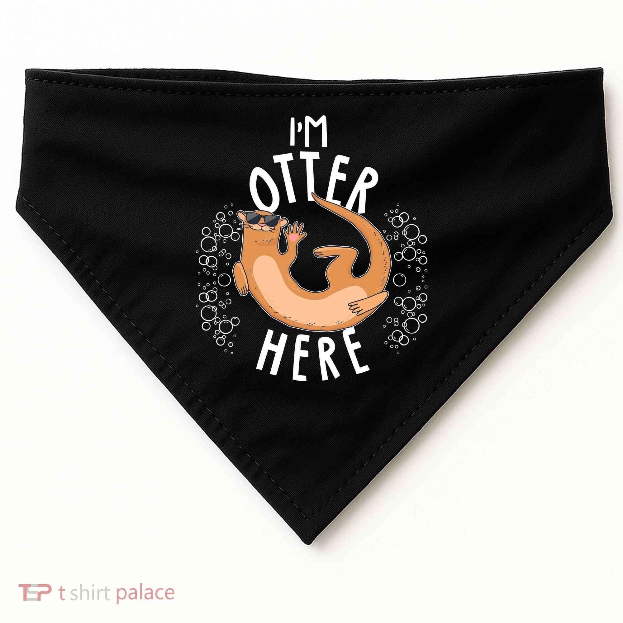 Funny I'm Otter Here USA-Made Doggie Bandana