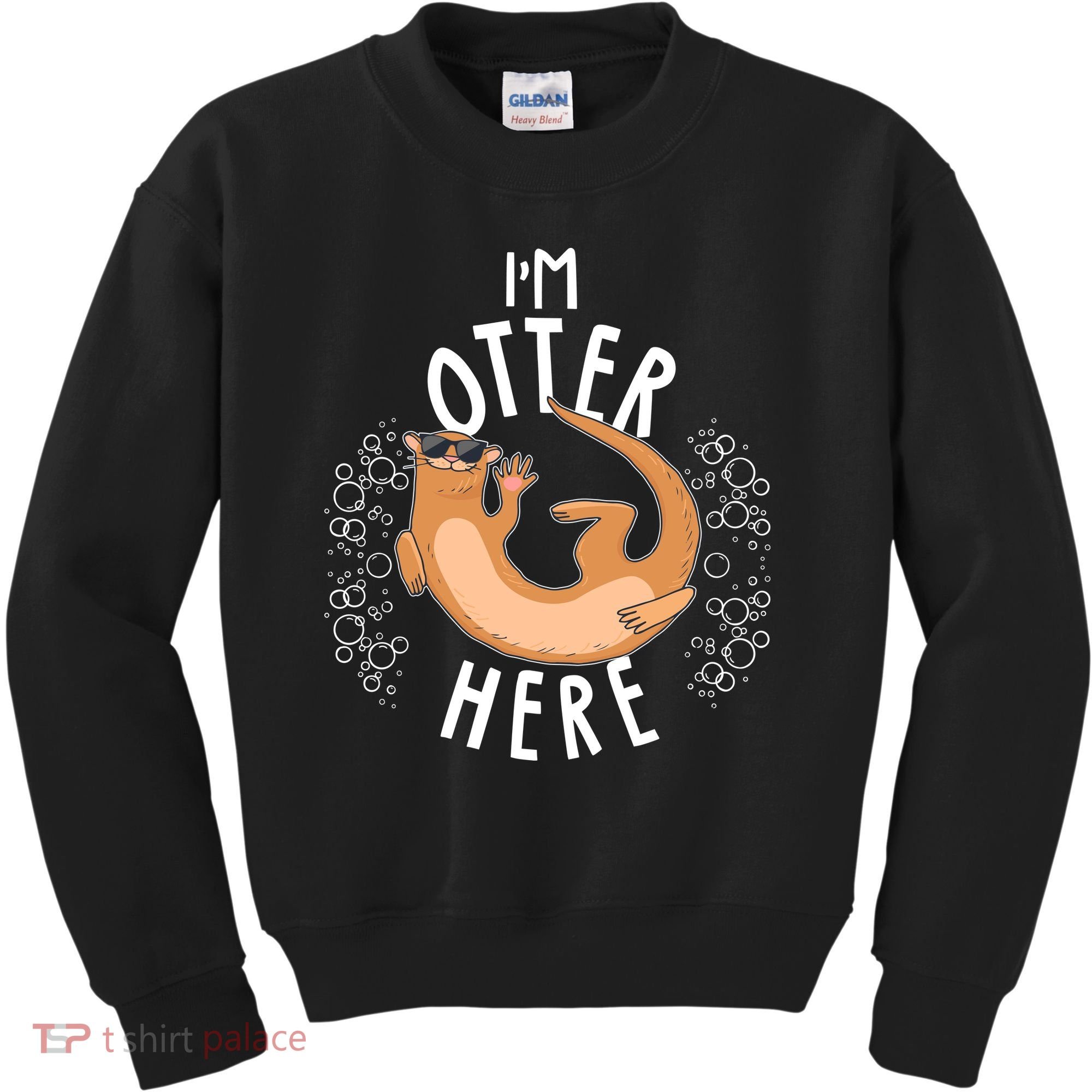 Funny I'm Otter Here Kids Sweatshirt