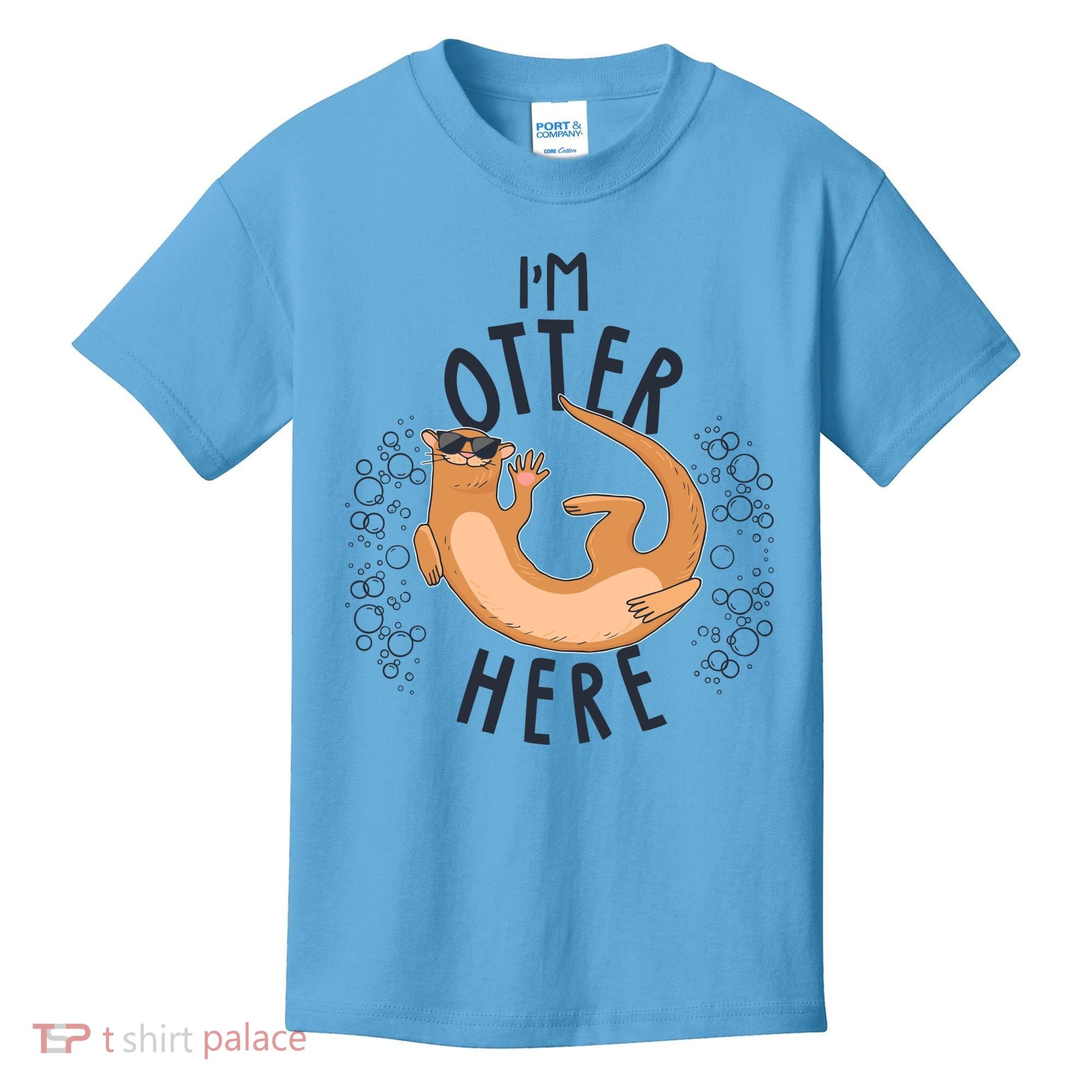 Funny I'm Otter Here Kids T-Shirt