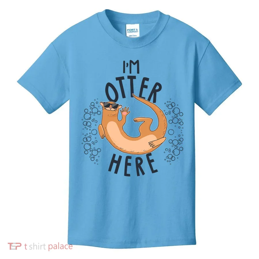 Funny I'm Otter Here Kids T-Shirt
