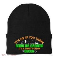 Funny It's Ok If You Think Golf Is Boring It's A Smart Person Sport Beanie thumb 0