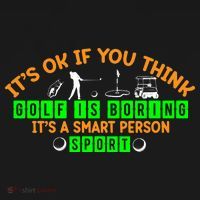 Funny It's Ok If You Think Golf Is Boring It's A Smart Person Sport Baby Bodysuit thumb 2