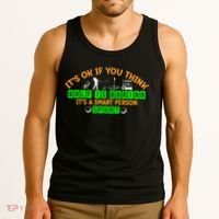 Funny It's Ok If You Think Golf Is Boring It's A Smart Person Sport Tank Top thumb 3