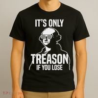 Funny It's Only Treason If You Lose George Washington Nerd T-Shirt thumb 3
