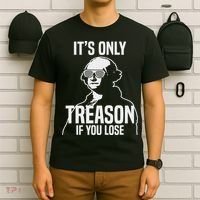 Funny It's Only Treason If You Lose George Washington Nerd T-Shirt thumb 6