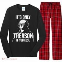 Funny It's Only Treason If You Lose George Washington Nerd Long Sleeve Pajama Set thumb 0