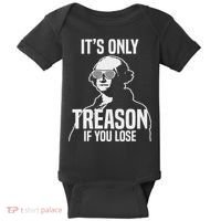 Funny It's Only Treason If You Lose George Washington Nerd Baby Bodysuit thumb 0