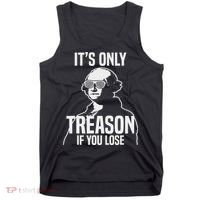 Funny It's Only Treason If You Lose George Washington Nerd Tank Top thumb 0
