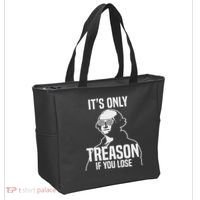 Funny It's Only Treason If You Lose George Washington Nerd Tote Bag thumb 2